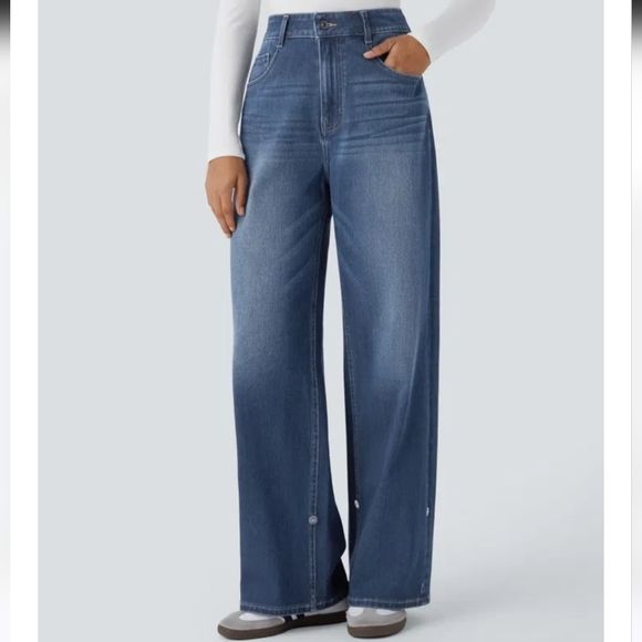 HALARA Denim - HALARA Wide Large Jeans in Denim Blue